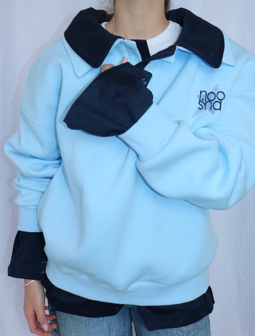 Blue Ice Oversized Polo